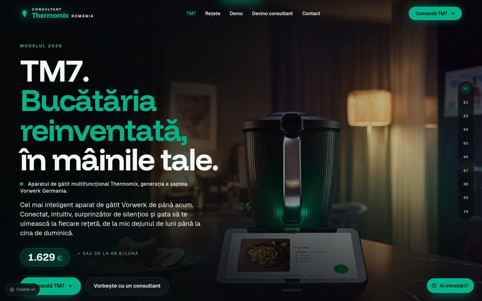 Thermomix România, site business multi-pagină construit de CrockyHost